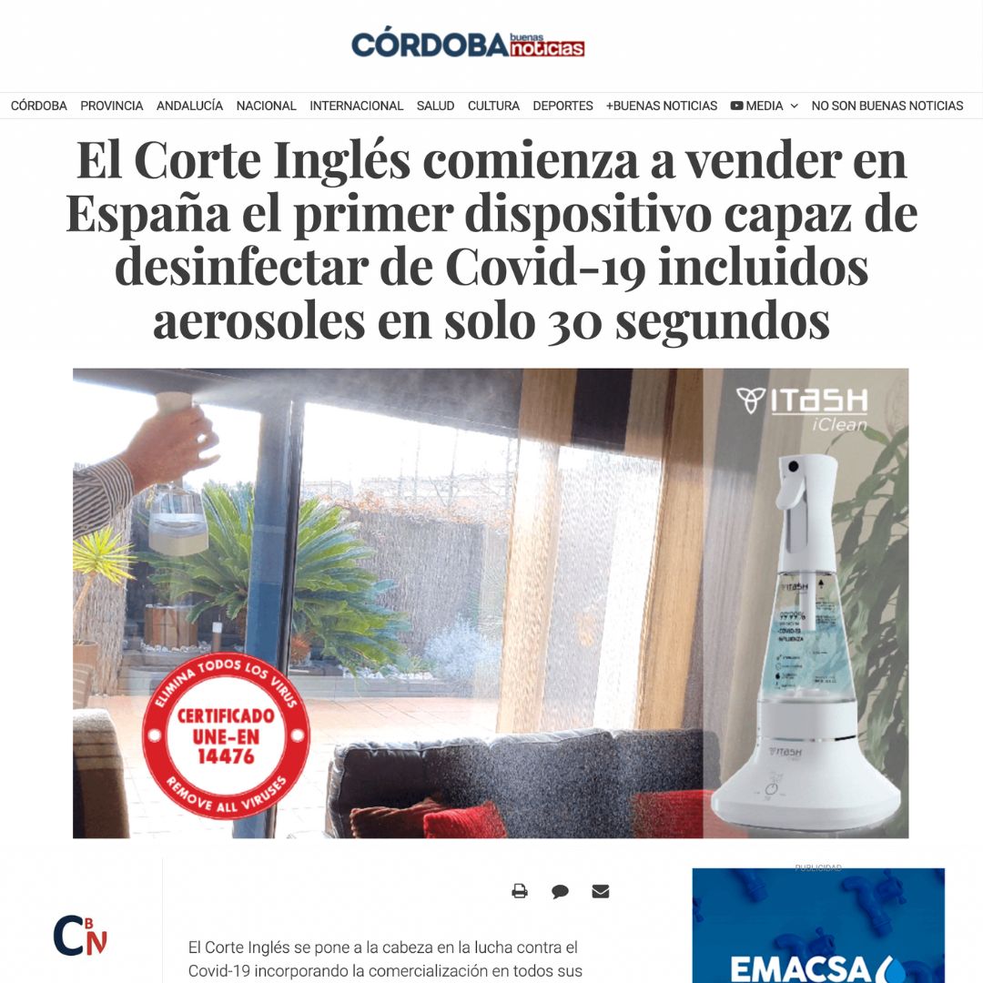 Noticia Prensa ITASH iClean Córdobabn