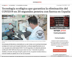 Noticia Prensa ITASH iClean Diario Europapress