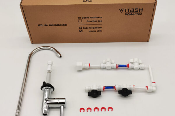 Kit de instalación bajo encimera con grifo auxiliar de Itash WaterTec